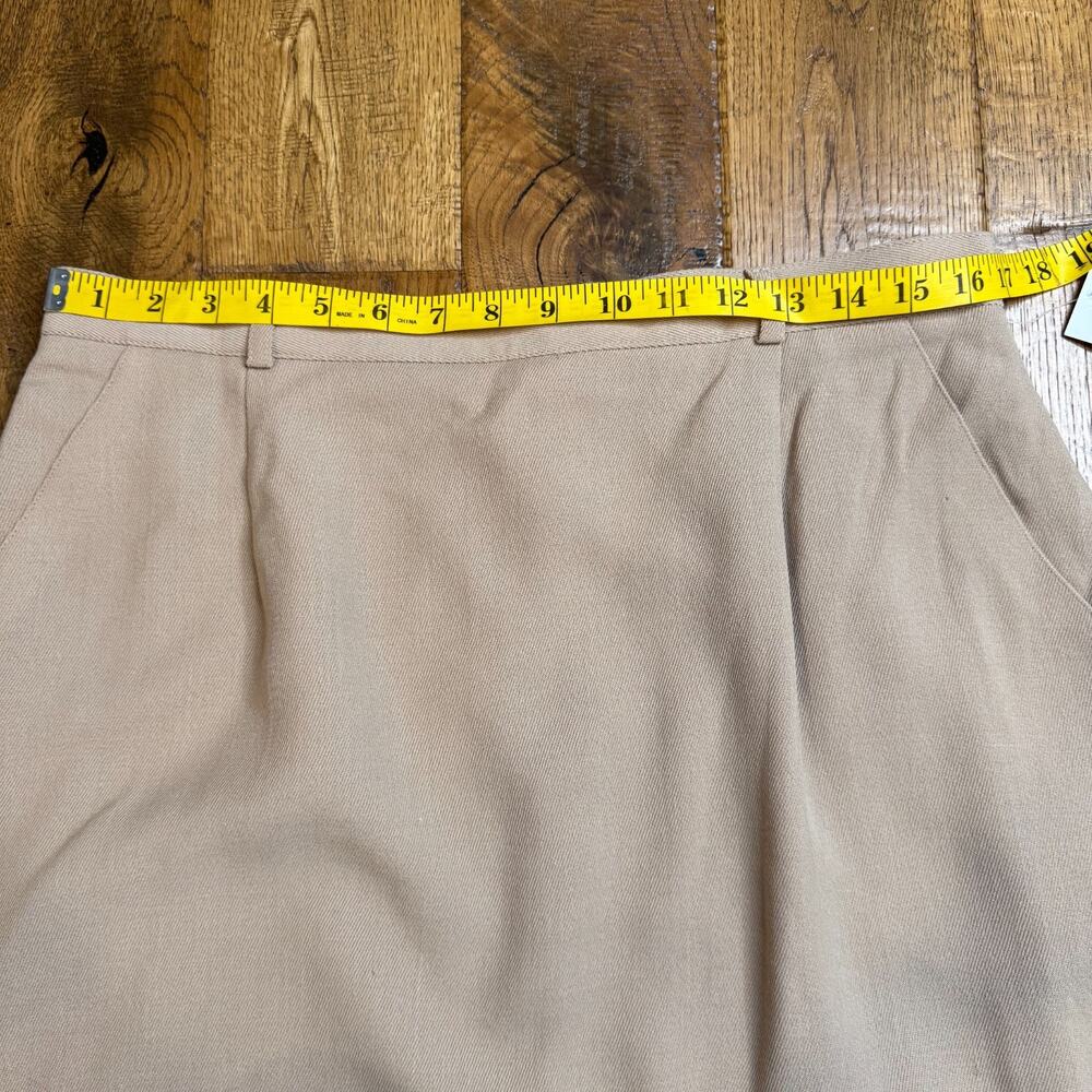 NWT Madison Studio Basic Wool Skirt Lined Long Length Camel Tan Womens Size 16 - Picture 5 of 7